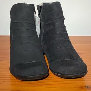 Romika Citytex 121 black leather waterproof suede ankle boots size 8